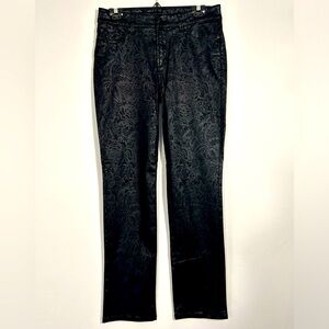 NYDJ Skinny Marilyn Jean, Shimmery Paisley Floral Pattern Size 6, party jeans!